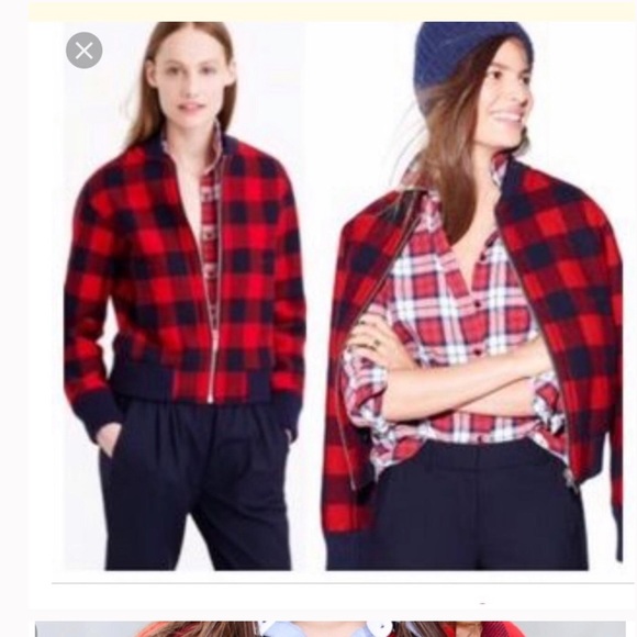 NWT J.crew buffalo check bomber jacket - Picture 3 of 7